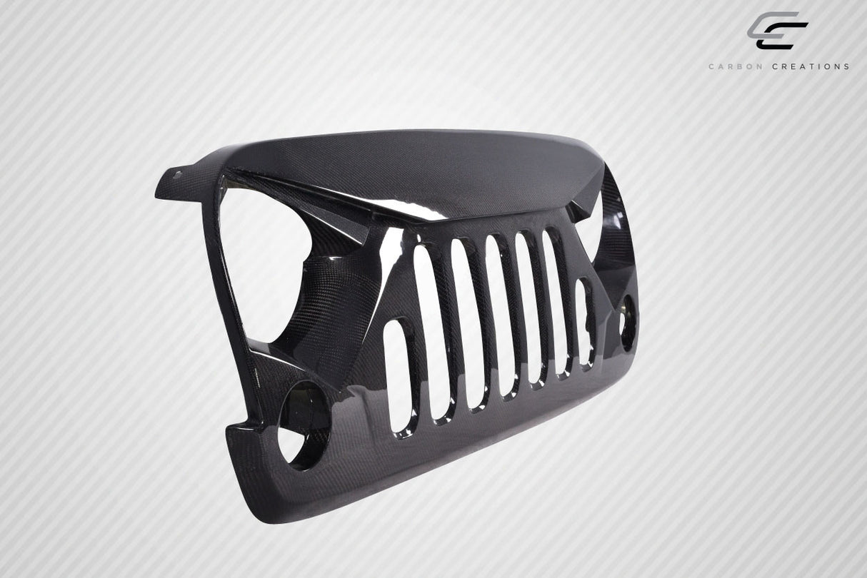 2007-2018 Jeep Wrangler Carbon Creations Predator Grille - 1 Piece