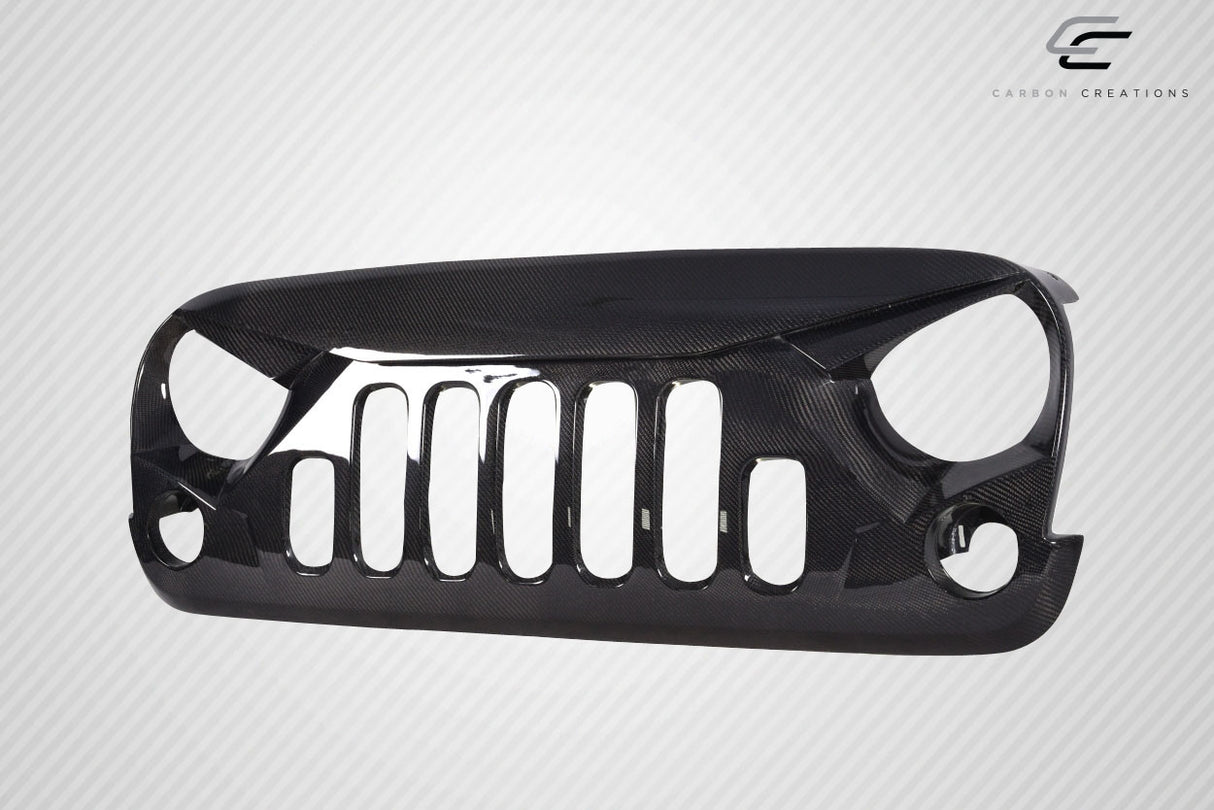 2007-2018 Jeep Wrangler Carbon Creations Predator Grille - 1 Piece