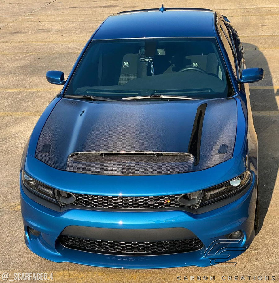 2015-2023 Dodge Charger Carbon Creations Demon Look Hood - 1 Piece