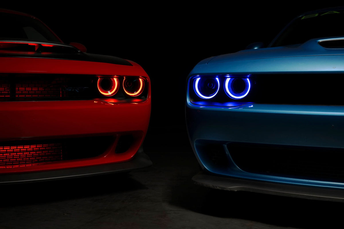 XRGB LED Headlights: Dodge Challenger (15-23 / RGB / Set)
