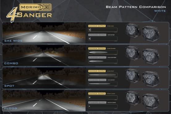 Morimoto 4Banger Ditch Light Kit: 17-20 Raptor