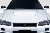 1999-2002 Nissan Skyline R34 Duraflex D1 Hood - 1 Piece