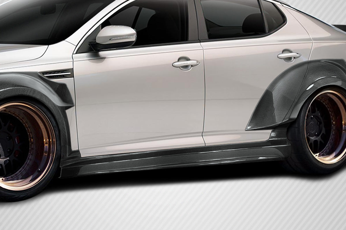 2011-2013 Kia Optima Carbon Creations CPR Body Kit - 14 Piece - Includes 116098 CPR Front Lip, 116247 CPR Side Skirts,, 116248 CPR Front Fender Flares, 116249 CPR Rear Fender Flares. 116246 CPR Rear Wing Spoiler  (S)