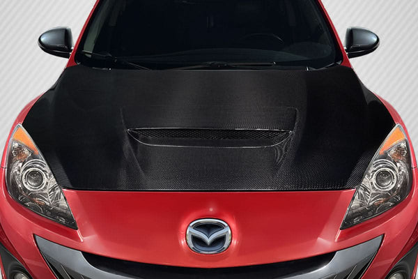 2x Red Carbon Fiber Water Cup Cover Trim – Fits Mazda 3 2010-2013 – Interior Dress-Up