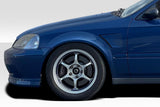 1996-1998 Honda Civic Duraflex Suzuka Front Fenders - 2 Piece