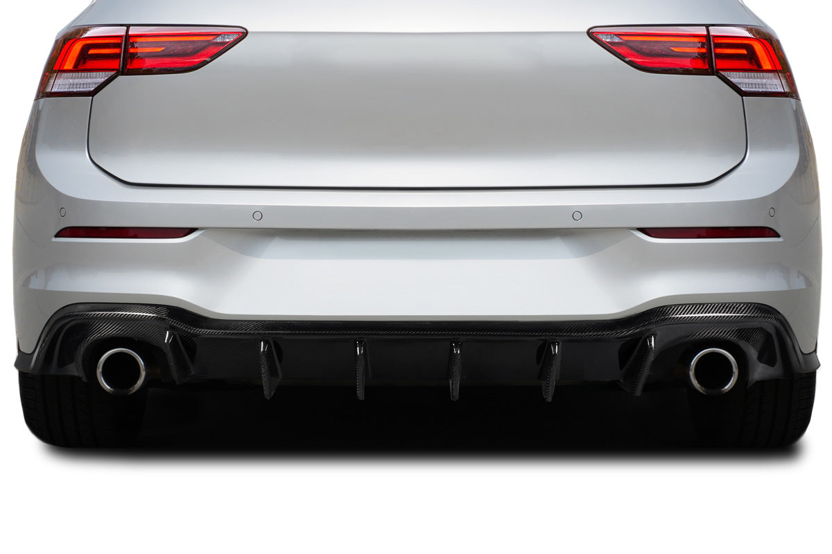 2022-2023 Volkswagen Golf GTI Carbon Creations Zamba Rear Diffuser - 1 Piece