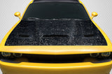 2008-2023 Dodge Challenger Carbon Creations AeroForge Dritech Hellcat Look Hood - 1 Piece