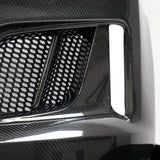2017-2025 Chevy Camaro ZL1 Black Panther 1PC Full Gloss Carbon Fiber Track Package Front Bumper Conversion