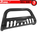 2007-2014 Silverado Sierra 2500 3500HD 3" Tublar Black Bull Bar Steel