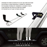 2004-2008 Ford F150 Black Powder Coat Finish Running Boards Stainless