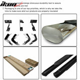 2004-2008 Ford F150 Black Powder Coat Finish Running Boards Stainless
