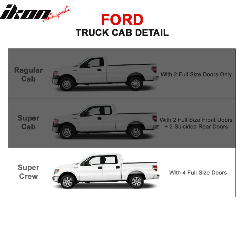 2015-2022 Ford F150 Super Crew Cab 4'' Side Running Boards Stainless