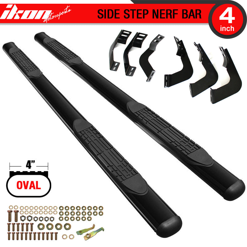 2007-2021 Toyota Tundra Double Cab 4" Oval Running Boards Stainless