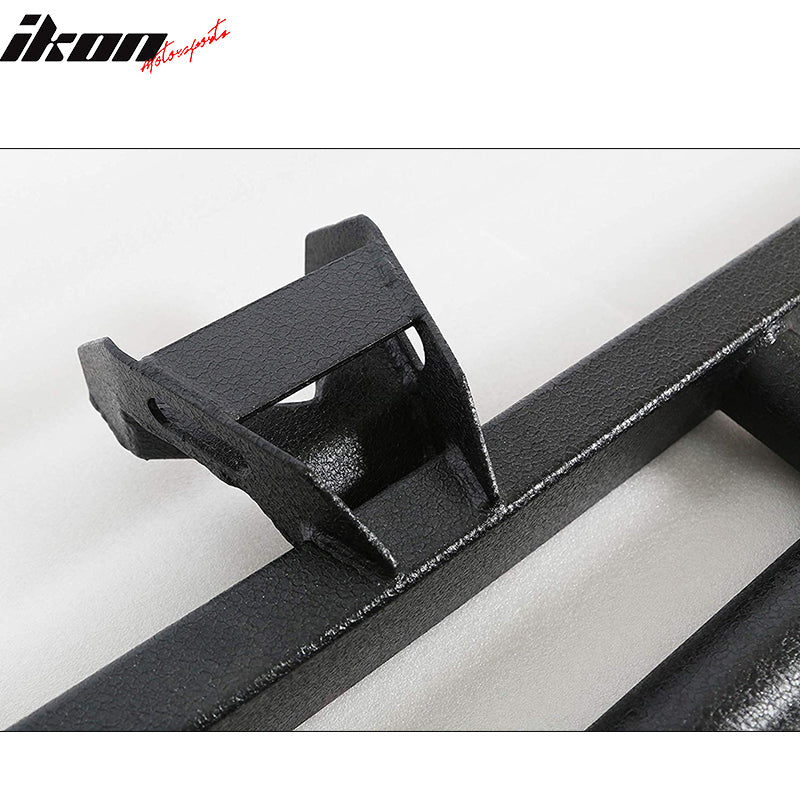 2007-2018 Jeep Wrangler JK Textured  Iron Steel Black Side Step Bars