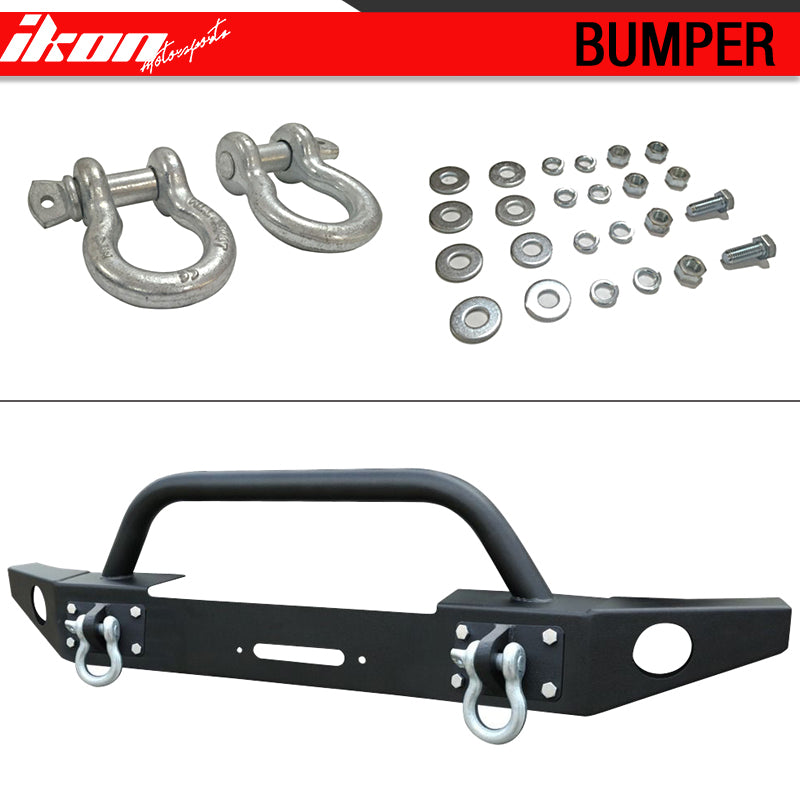 2007-2017 Jeep Wrangler JK Front Bumper Guard Winch Plate Steel