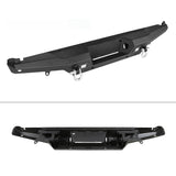 1987-2006 Jeep Wrangler TJ YJ Textured Rear Bumper 2 LED Lights D-Ring