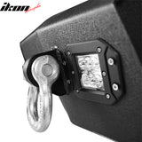 1987-2006 Jeep Wrangler TJ YJ Textured Rear Bumper 2 LED Lights D-Ring