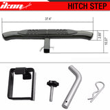 Universal For Cabs 2" Receiver 4" Curved Rear Hitch Step Bumper Bar