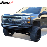 2014-2018 Silverado 1500 Black Bumper Bull Bar LED Lights Iron Steel