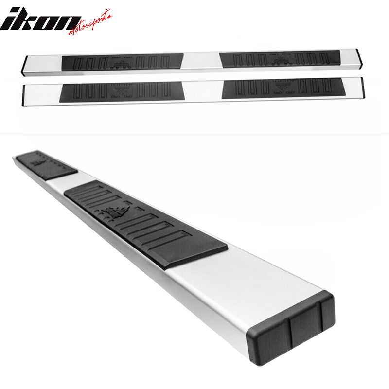 2015-2022 Ford F-150 F-250HD F350HD Silver Running Boards Aluminum