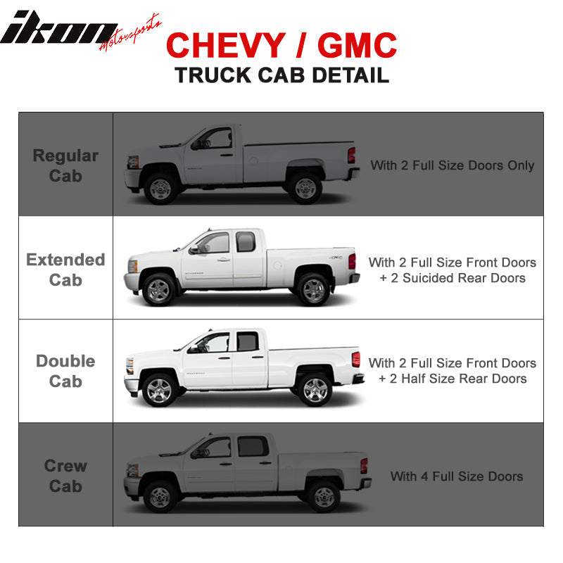 2007-2018 Chevy Silverado GMC Sierra Ext Cab Oval Running Board Steel