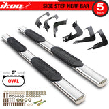 2007-2021 Toyota Tundra Double Cab 5" Oval Running Boards Stainless