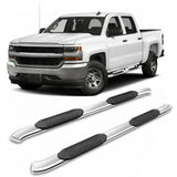 2007-2018 Chevy Silverado Crew Cab 5" Oval Running Board Stainless