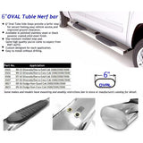 1999-2018 Chevy Silverado GMC Sierra Extended Cab 6" Running Boards