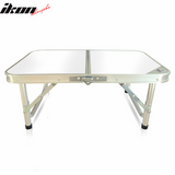 White Adjust Foldable Table Outdoor Picnic Party Garden Camping
