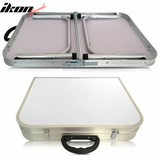 White Adjust Foldable Table Outdoor Picnic Party Garden Camping