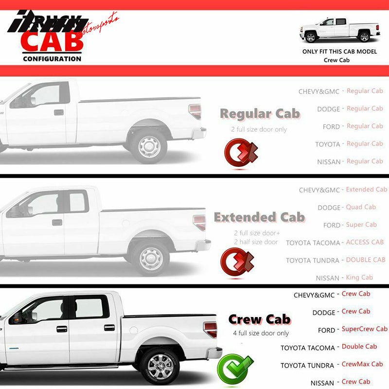 Fits 09-14 Ford F150 Super Crew Cab 5" Side Step Running Boards