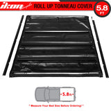 2014-2017 Chevy Silverdo Roll Lock Soft Tonneau Cover Black 5.8ft Bed