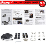 2014-2017 Chevy Silverdo Roll Lock Soft Tonneau Cover Black 5.8ft Bed