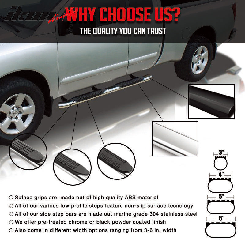 2015-2022 Colorado Canyon Extended Cab 6" Oval Step Bar Running Board