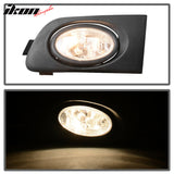 2001-2003 Honda Civic Black Housing Clear Lens Fog Lights Lamp Pair