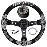BW Rose Steering Wheel + Hub Adapter Kit For 96-06 Civic Prelude, S2000, Accord, RSX