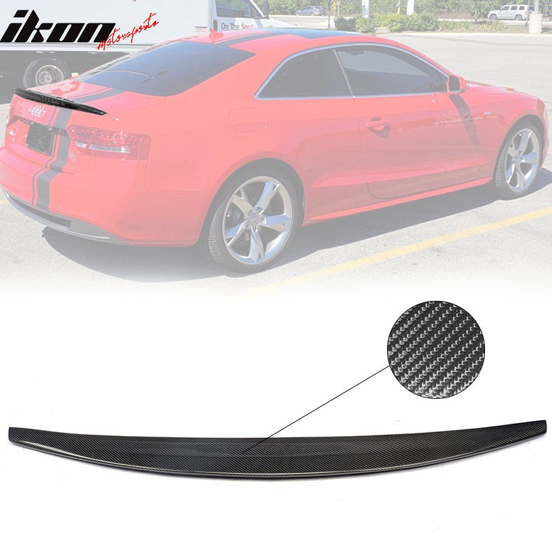 2008-2017 Audi A5 B8 S Style Trunk Spoiler Wing Carbon Fiber