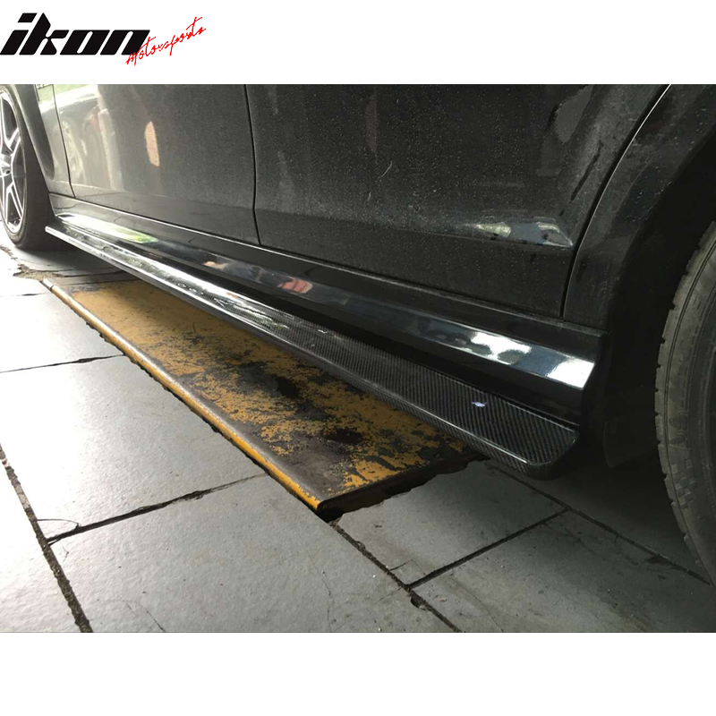 2008-2014 Benz C Class W204 C63 AMG DP Style Side Skirts Carbon Fiber