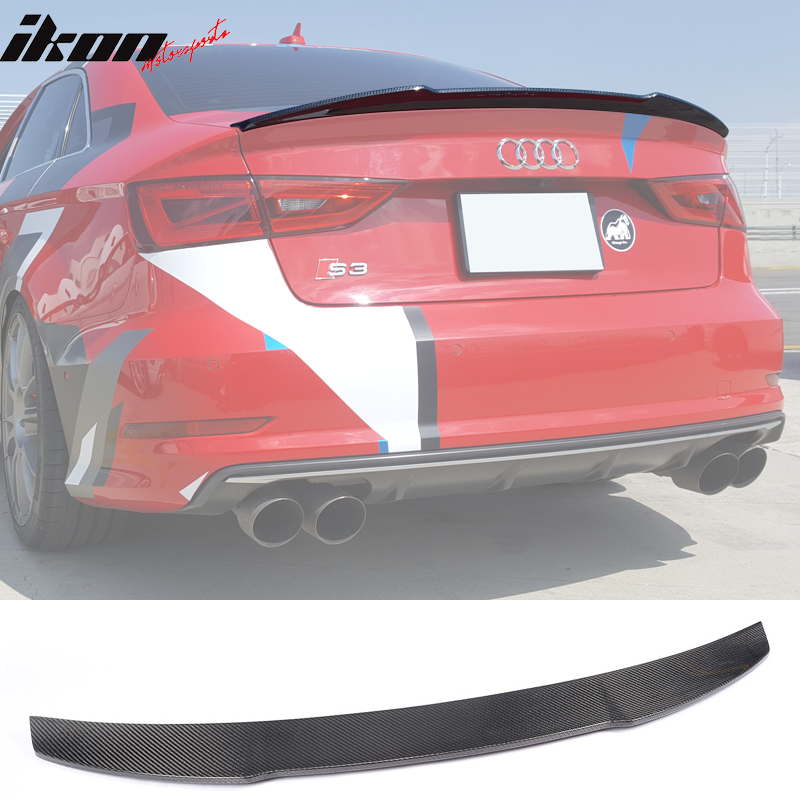 2015-2017 Audi S3 8V JC Style Rear Trunk Spoiler Wing Carbon Fiber