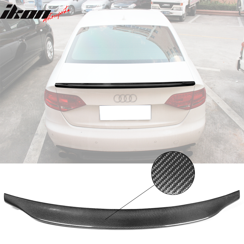 2009-2016 Audi A4 B8 Caractere Style Trunk Spoiler Carbon Fiber