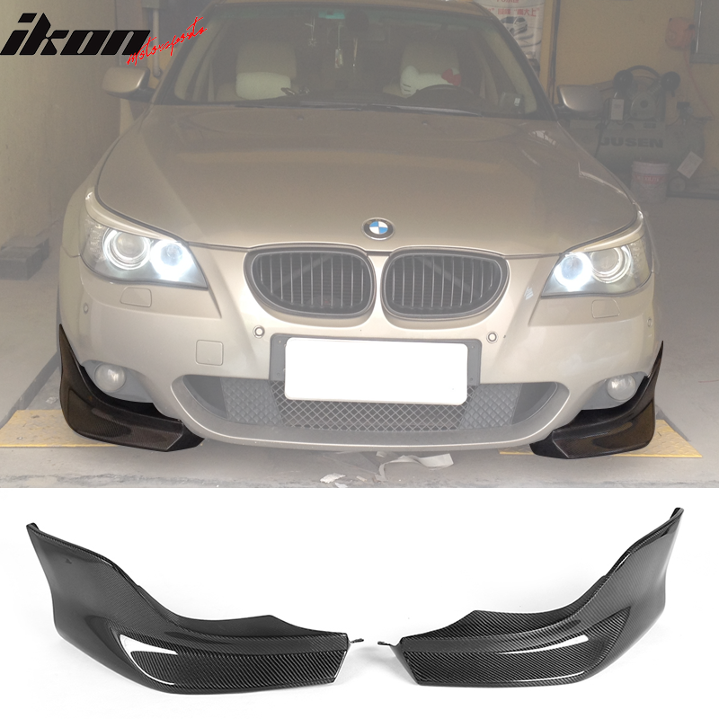 2004-2010 BMW 5 Series E60 M Sport 3D Front Bumper Lip Carbon Fiber