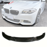 2011-2016 BMW 5 Series F10 HM Style Front Bumper Lip Carbon Fiber