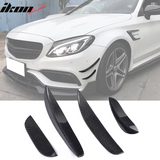 2015-2021 Benz C-Class W205 JC Front Bumper Fins Canards Carbon Fiber