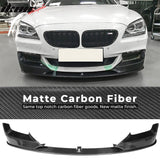 2012-2017 BMW 6 Series F12 F13 P Style Front Bumper Lip Carbon Fiber