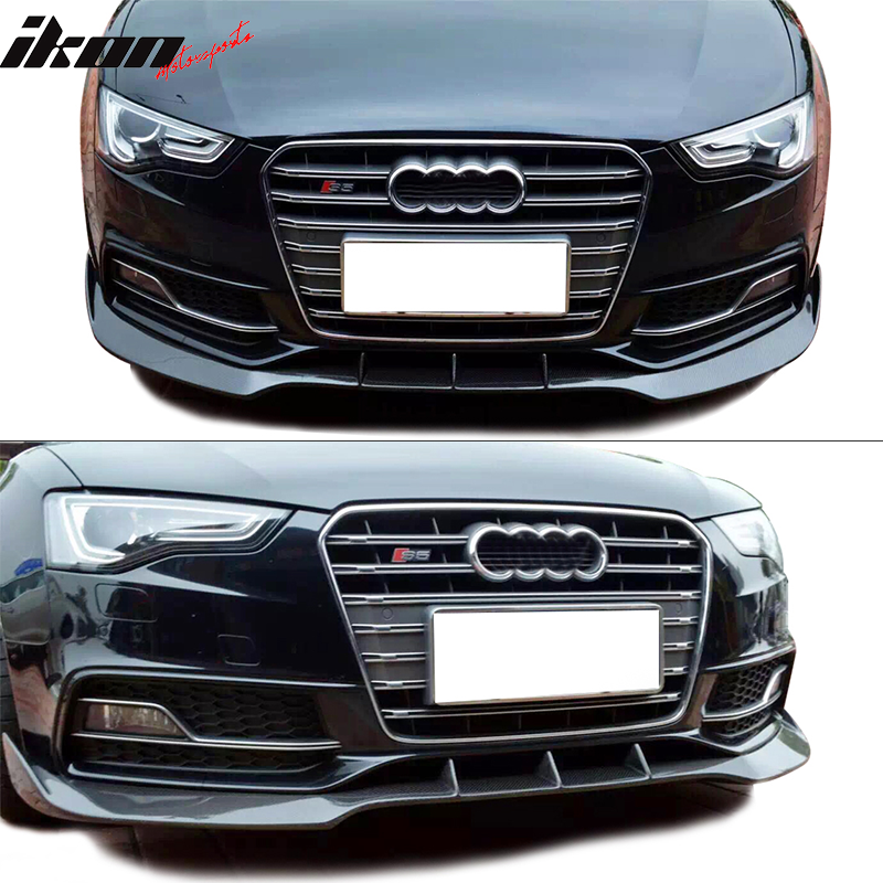 2013-2017 Audi S5 Facelift B8 JC Style Front Bumper Lip Carbon Fiber