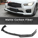 2014-2017 Infiniti Q50 V37 ST Style Front Bumper Lip Carbon Fiber FRP
