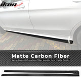 2015-2018 Benz C Class W205 AMG S Style 2PCS Side Skirts Carbon Fiber