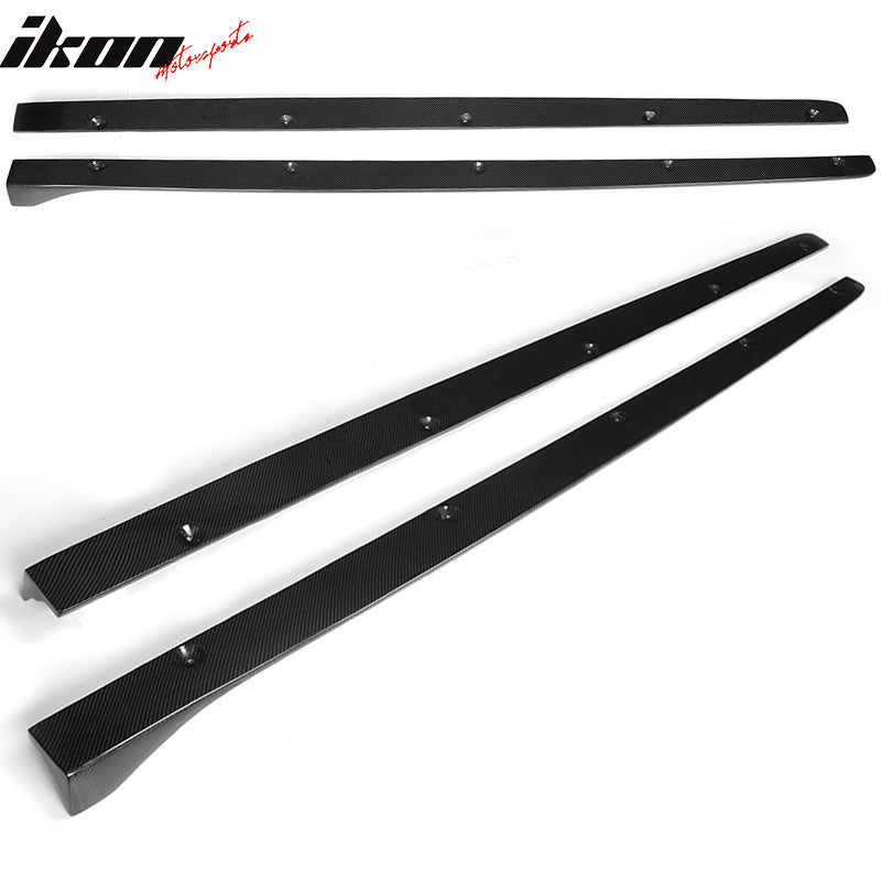 2015-2018 Benz C Class W205 AMG S Style 2PCS Side Skirts Carbon Fiber