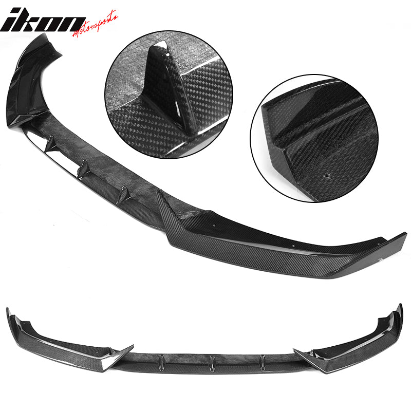 2017-2019 Audi A4 S4 B9 Sedan JC Style Front Bumper Lip Carbon Fiber