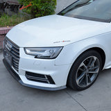 2017-2019 Audi A4 B9 Sedan JC Style Front Bumper Lip Kit Carbon Fiber
